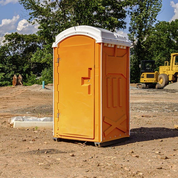 how often are the porta potties cleaned and serviced during a rental period in Clarendon Hills